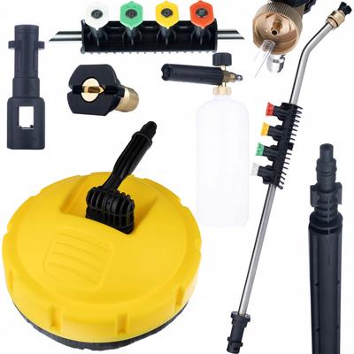 Zestaw Do Myjek Ciśnieniowych – Szczotka T-Racer + Lanca 1/4"" Z Zagięciem 15° | Komplet 5 Dysz | Pianownica 1000ml