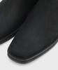 Firenze Atelier [Vibram] Minimal Semi-Square Line Chelsea Boots 7430 [Natural Black]