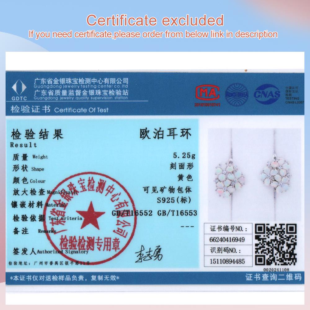 Gorgeous Colorful October Birthstone Flowers Designed Natural Opal Earrings 925 Silver Birthday Gifts for Women and Girls