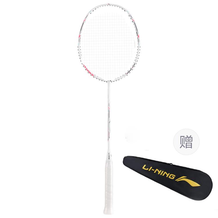 Li Ning Thunder Mini Cannon Badminton Rackets Control Type All around Defense Entry level Single Racket White AYPT311-40