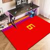1pc Red Sports Jersey Number Design Carpet Rug for Living Room Bedroom Home Sofa Decoration,Kids Play Non-slip Floor Mat
