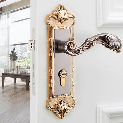 European  Retro Vintage Door Lock Interior Anti‑theft Room Door Lock Lever Set Vintage Door Lock European Interior Door Lock