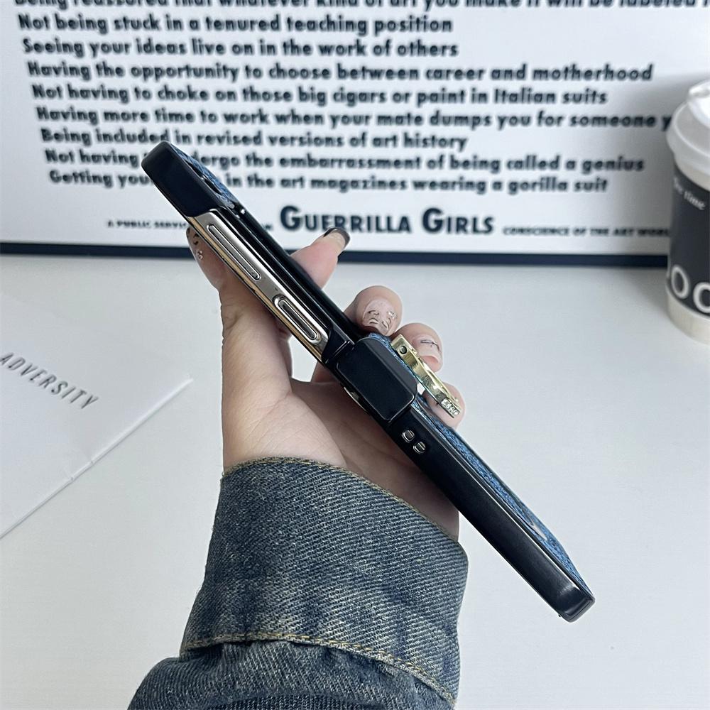 For Samsung Z Flip 7FE Ultra Thin Magnetic Finger Ring Shimmering Case For Samsung Z Flip 7 6 5 4 3 For Magsafe Shockproof Cover