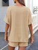 Hot Selling 2026 Summer Casual Set: Super Large Short Sleeve T-shirt & Drawstring Shorts Sportswear