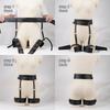 Fashionable Women'S Black Leather Garter Belt Set, Adjustable Waist And Thigh Harness For Lingerie, Clubwear, Rave Party Outfits