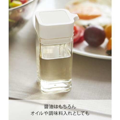 Yamazaki Industries Push-Button Soy Sauce Dispenser, Aqua, White, 2883