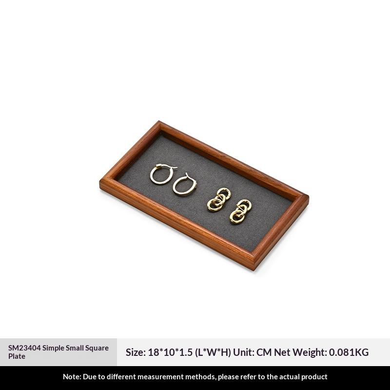 Solid Wood Jewelry Display Tray for Rings, Necklaces, Bracelets, Antique Collection Organizer