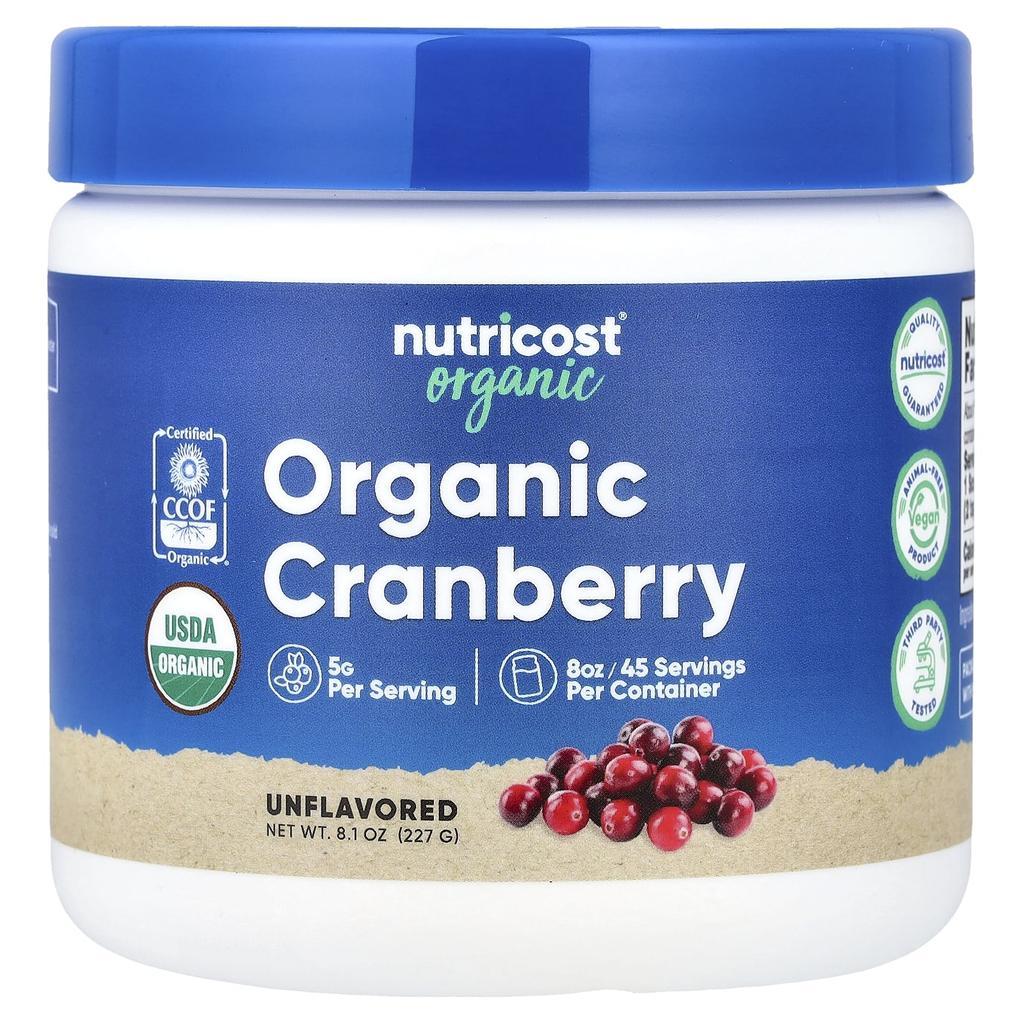 Nutricost Organic Cranberry, Unflavored, 8.1 Oz (227 G)