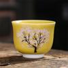 Ceramic Thermal Discoloration Cherry Blossom Tea Cup Hand Painted Tree Color Changing Water Mug Office Teacup Kung Fu Drinkware