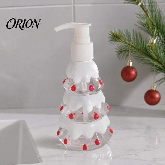 Empty Lotion Bottle 350ML Christmas Soap Dispenser, Santa Claus Tree Penguin Shape Refillable Dispenser Bottle, Plastic Pump for Hand Soap, Decorative
