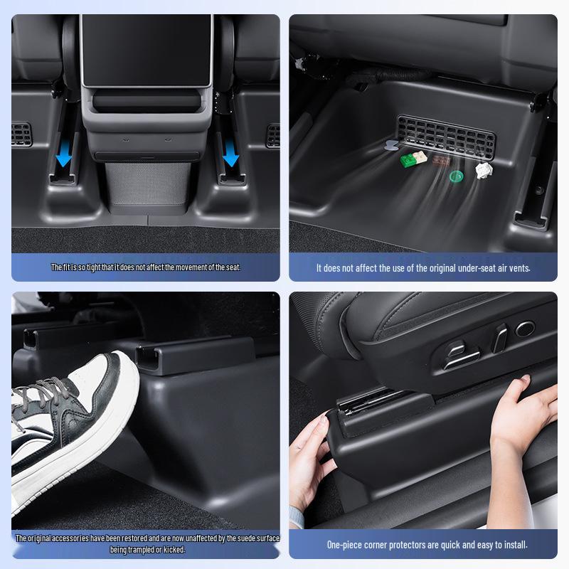 Tesla Model Y Rear Seat Anti-Kick Mat & Threshold Strip (New Version)