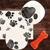 Nepnuser Dog Paw Print Table Runner Puppy Dog Birthday Party Decoration Farmhouse Dining Room Kitchen Home Decor (13" x 72")