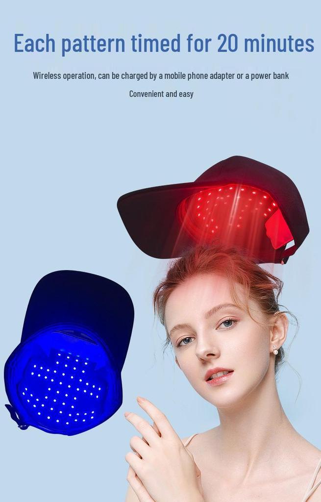 Infrared Light Hair Care Cap: Adjustable, Portable LED Device for Hair Growth Therapy