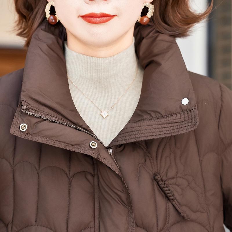 Stylish 2025 Women's Cotton Down Jacket - Age-Reducing Winter Outerwear for Middle-Aged/Elderly Moms