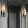 Modern Natural Marble Wall Lamp Copper Foyer Villa Aisle Corridor Bedroom Sconce E14 Bulb Lighting Fixtures Bedside Lights