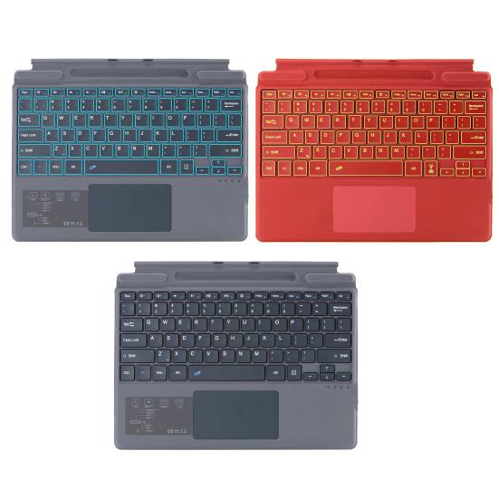 Wireless Bluetooth-compatible Keyboard Case Colorful Backlit with Protective Design Detachable Latency Free Tablet