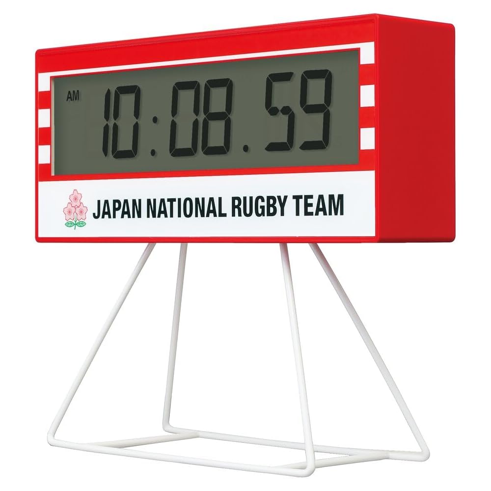 Seiko Clock Alarm Clock, Table Clock, Wall Clock, Digital, Sports Timer Clock, Red, 158 x 176 x 65 mm, AC802R
