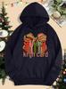 Merry & Bright Bow Print Women's Hoodie - Autumn/Winter Loose Pullover