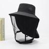 Chapeau Moustiquaire Pliable Unisexe avec Filet Caché Répulsif UV Protection Insectes Abeilles Visière Extérieure Chapeau Bob Casquette de Pêche