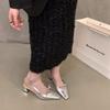 Summer Women's High Heel Sandals Square Toe Singbacks Pumps Stripper Party Female Sandalias