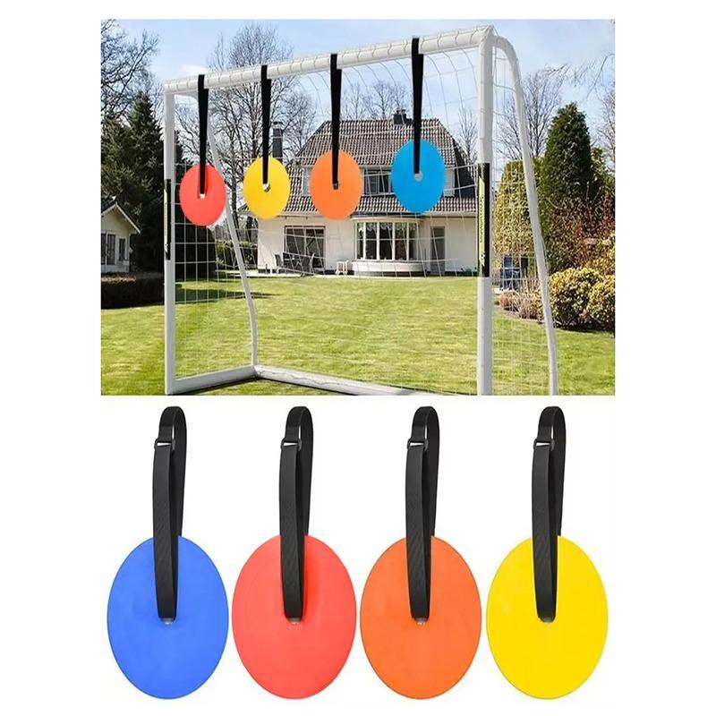 6" Soccer Goal Target Training Discs Adjustable Flat Spot Markers Portable Football Shooting Accuracy Practice Targets for Kids Adults Soccer Training