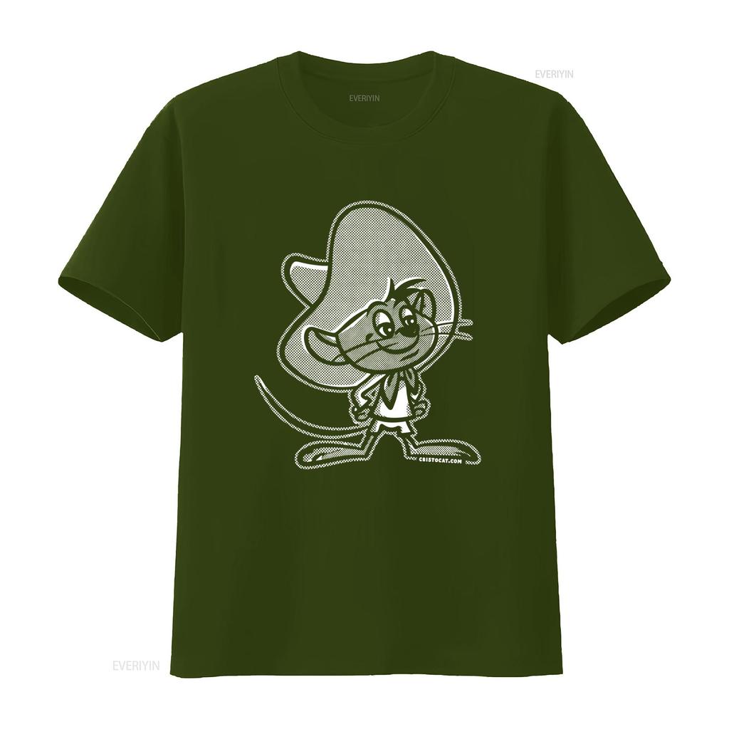 1 Color Speedy Gonzales Cartoon Mouse Print T Shirt For Cool Design Fashion Casual Vintage Fashion Homme