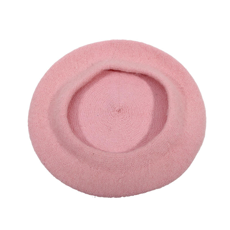 Women'S French Style Classic Solid Color Wool Beret Hat Elegant Autumn Winter Artist Beanies Baggy Ski Caps