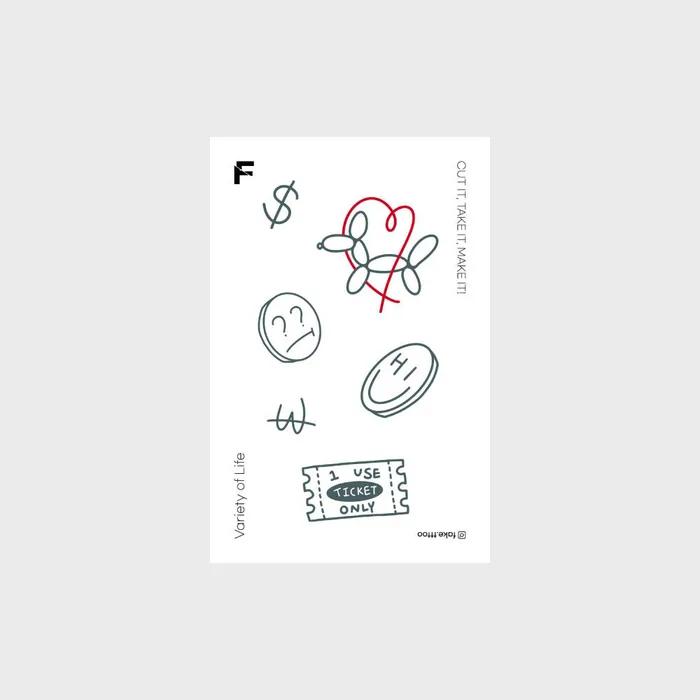 

Amusement park tattoo sticker