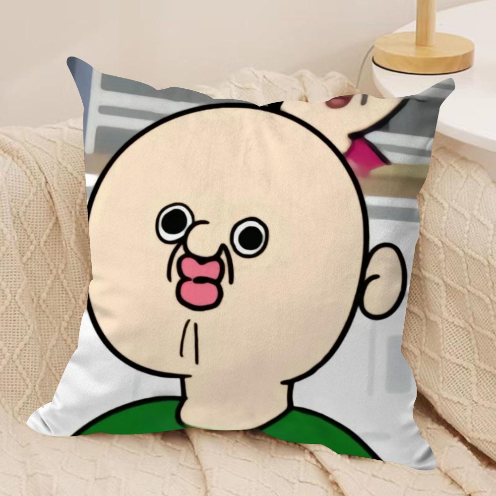 Anime Bangbang and Yuzhi Cushion Cover Silky Short Plush DoubleSided Printed Pillow Case for Sofa All Seasons Home Decor Gift
