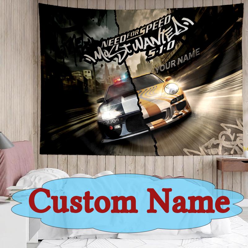 Custom Name Or Text Speed Tapestry Spring Tapestry Background Cloth HD Hanging Cloth Tapestry Home Decor