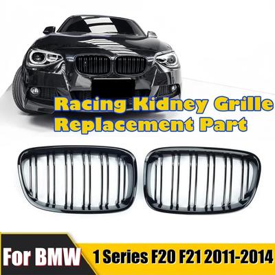For BMW 1 Series F20 F21 116i 118i Grille Car Front Grill Kidney Grilles Gloss Black Racing Grill 2011-2014 Accessories