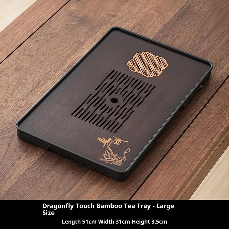 Gianxi Tea Tray 2025 New Home Use Compact Storage Drain Tea Table Tea Utensil Tea Tray Bamboo Tea Brewing Table Tea Tray