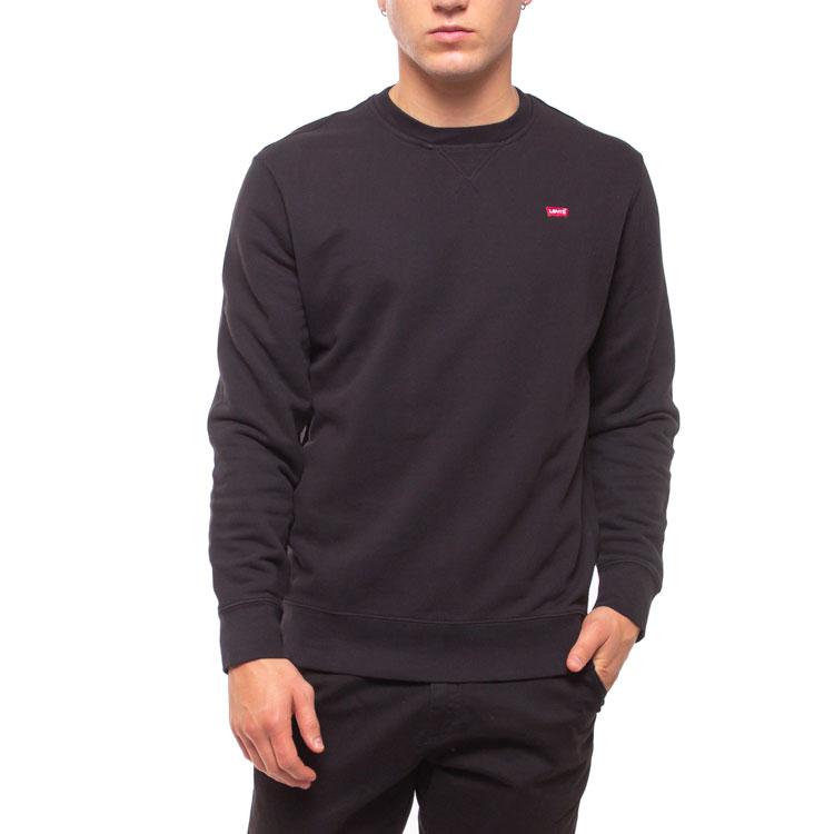 Levis Fashion Casual Versatile Round Neck Long Sleeve Sweatshirt Unisex sweatshirt Black 35909-0003