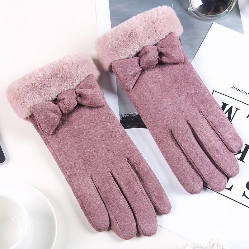 Luxurious Winter Warm Thick Soft Cashmere Touch Screen Gloves For Stylish Women Ladies