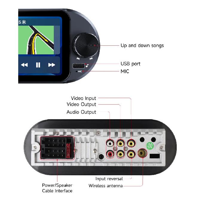 JIUYIN 1Din IPS 6 Inch Wireless Carplay Android Auto Car Radio Multimedia Video MP5 Player Touch Screen Universal Audio Stereo