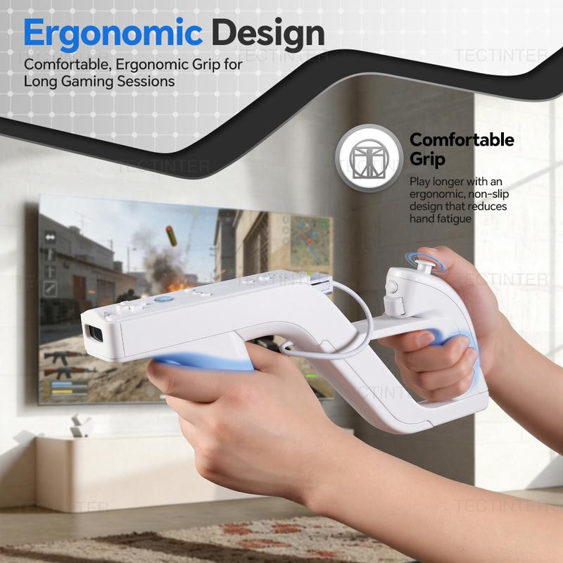 Shooting Games Zapper Controller For Nintendo Wii/Wii U Toy Sport Games Accessories for Nunchuk Motion Plus Remote Gamepads
