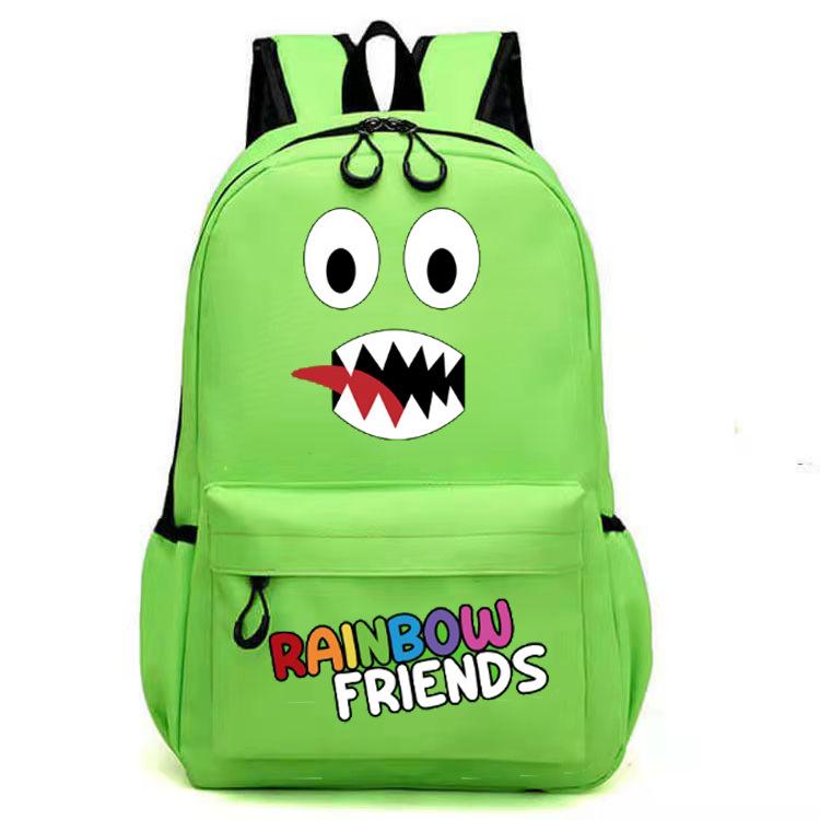 

Rainbow Friends Cartoon Backpack for Kids One Size зелёный