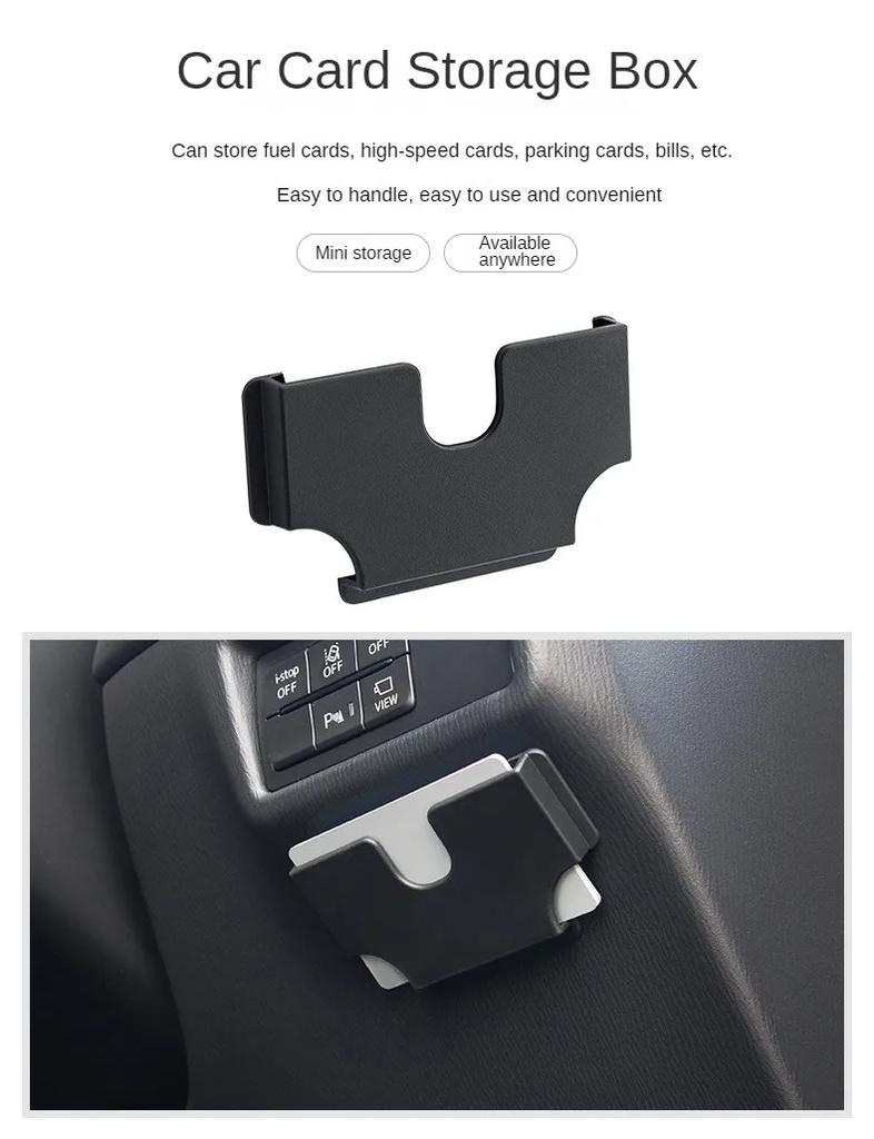 Universal-Kartenhalter für den Autoinnenraum, multifunktionale tragbare Kartenaufbewahrungsbox, Kartensteckplatzbox für die Sonnenblende im Auto, Autozubehör