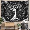 1pc Tree of Life Tapestry Wall Hanging, Aesthetic Galaxy Sun Moon Starry Sky Tapestry, Home Living Room Bedroom Decoration