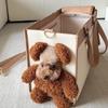Dog Carry Bag PU Leather Dog Carriers Multifunctional Outdoor Cat Bags Puppy Breathable Carrying Pouch For Bunny