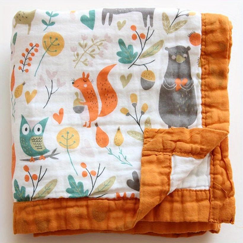 Cotton Baby Blankets Newborn 6-layer Muslin Cotton Gauze Soft Absorbent Swaddle Blankets Beds Shower Towel Breathable