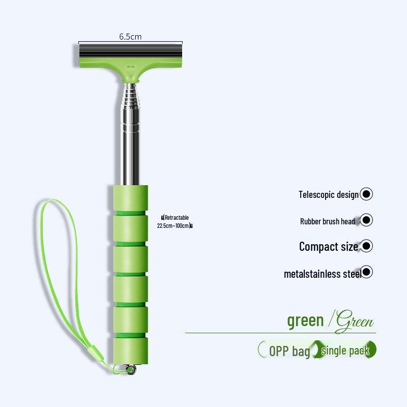 Portable Stainless Steel Telescopic Rearview Mirror and Window Scraper Defogger