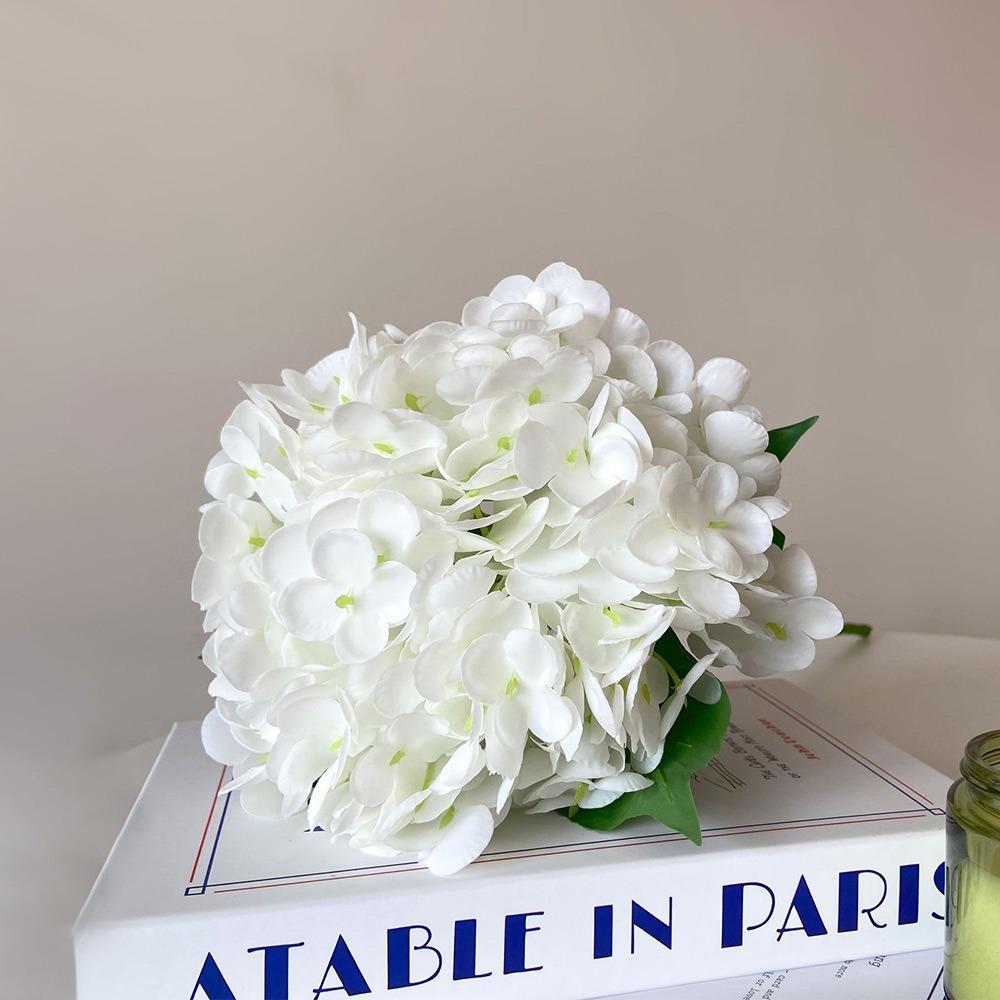 

DIY Artificial Hydrangea Flower Multicolor Lifelike Plants NEW Simulation Flower Wedding Favor білий