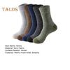 5 Pairs Men Winter Socks Thick Plush-lined Mid-tube Thick Keep Warm Solid Color Anti-slip Knitted Daily Wear Sport Socks for Hiking Camping Skiing
