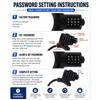 4 Digit Combination Bicycle Combination Lock Portable Ring Lock Keyless Bike Cable Lock  Bicycle