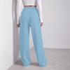 Damen Winter Jogginghose Farbe Lässige Hose Damen Fleece-Jogginghose Weiter Bein Gerade Hose