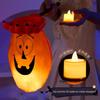 Luminous Pumpkin Trick-or-Treat Lantern Bag for Kids - Halloween Candy Basket and Costume Decoration.