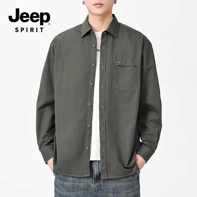 JEEP SPIRIT Men s Casual Shirt Jacket 4XL