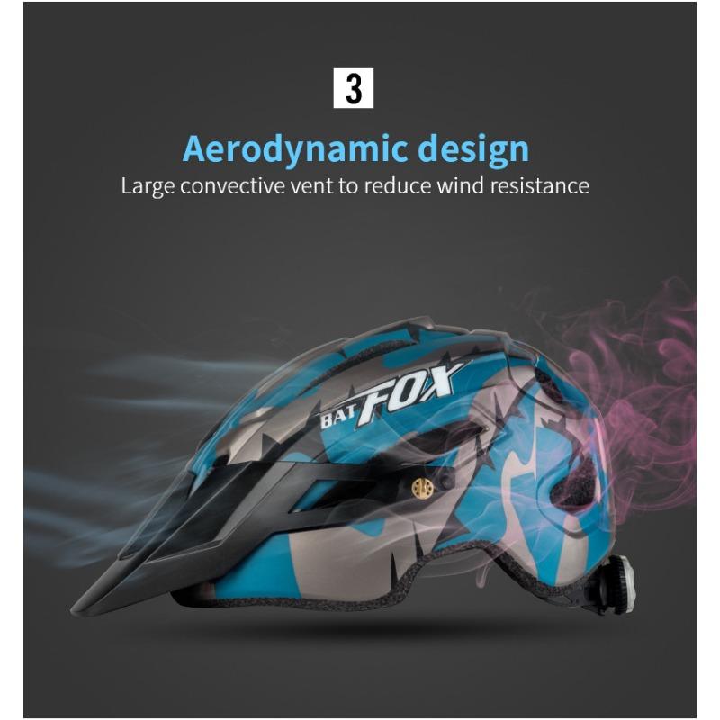 Bicycle Helmet MTB Mountain Bike Integrated Forming Riding Helmet with Warning Light Safety Helmet