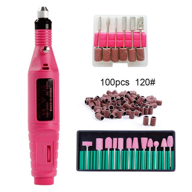 Electric Nail Drill Bits Set Milling Machine Manicure Pedicure Nail File Sanding Bands Gel Remover